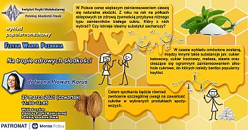 Wykład z cyklu Fizyka Warta Poznania - dr Iwona Płowaś-Korus - Na tropie zdrowych słodkości