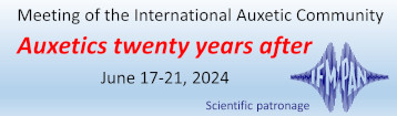 Meeting of the International Auxetic Community - Auxetics twenty years after